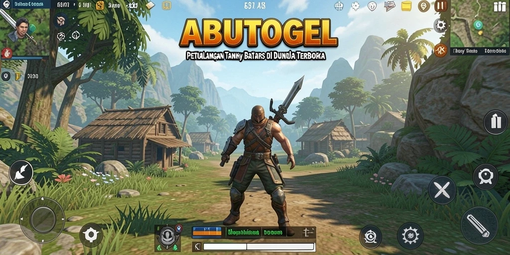 Screenshot gameplay ABUTOGEL menampilkan petualangan seru di dunia terbuka.