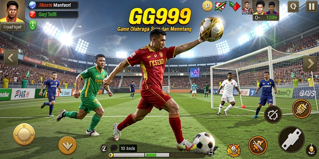 Screenshot gameplay GG999 menampilkan aksi olahraga yang dinamis dan menarik.