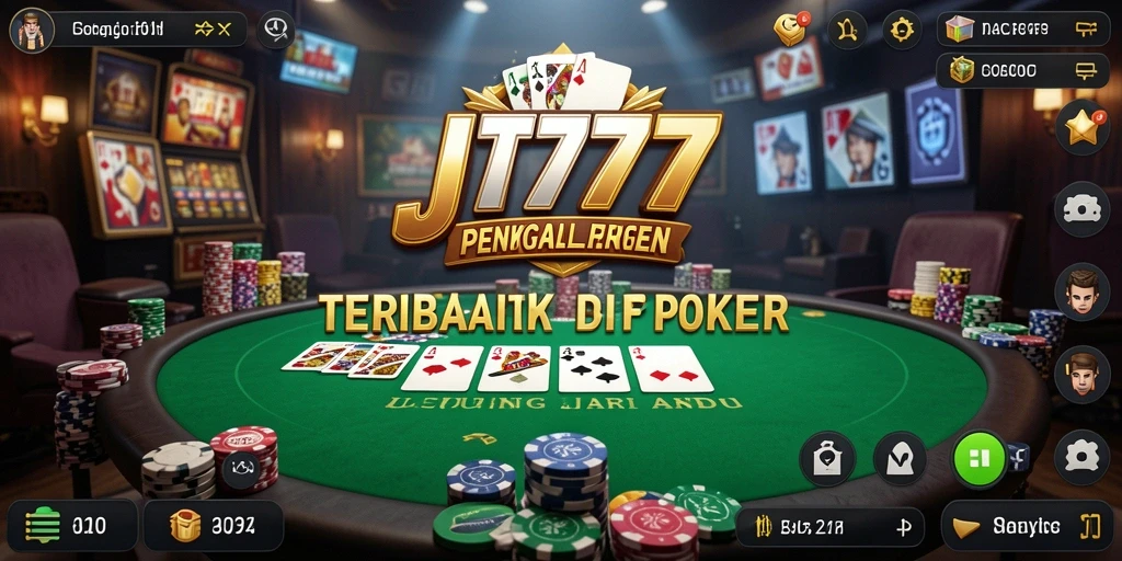 Tampilan menarik dari gameplay Poker di JT777.