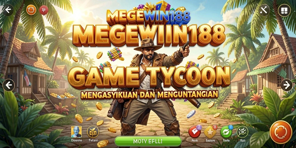 Screenshot dari gameplay <strong>MEGEWIN188</strong> yang menampilkan suasana bisnis yang dinamis.