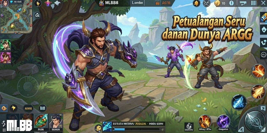 Tampilan gameplay mendebarkan dari MLBB8 dalam dunia ARPG.