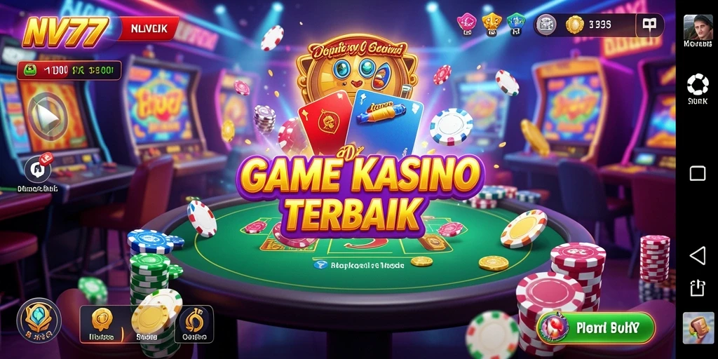 Screenshot NV77 menampilkan gameplay kasino yang seru dan interaktif.