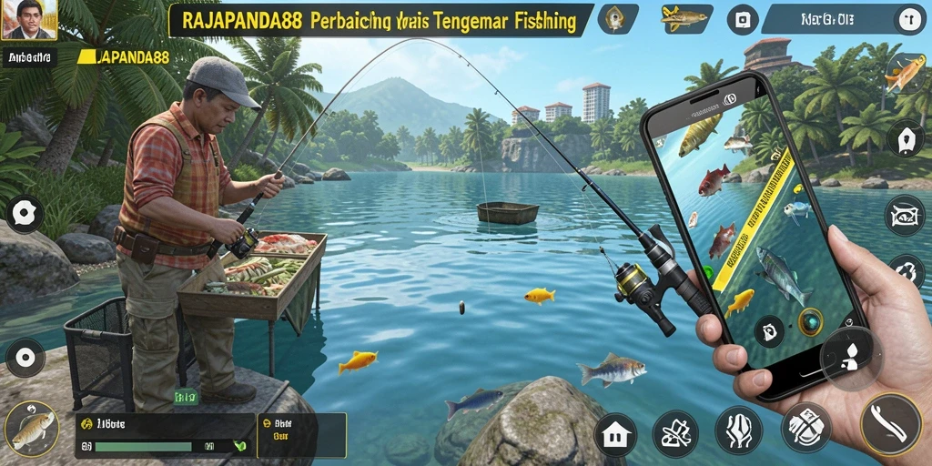 Gameplay menyenangkan dalam RAJAPANDA88 untuk pengalaman memancing yang seru.