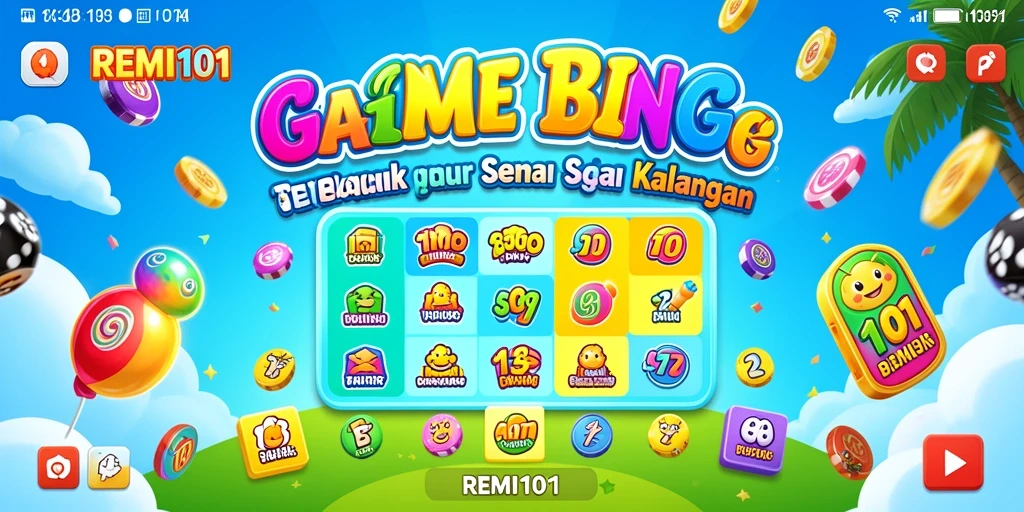 Tangkapan layar gameplay REMI101 menampilkan momen seru saat bermain Bingo.